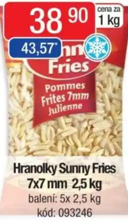 Qanto Hranolky Sunny Fries 7x7 mm nabídka