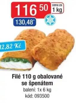 Qanto Filé obalované se špenátem nabídka