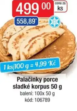 Qanto Palačinky porce sladké korpus nabídka