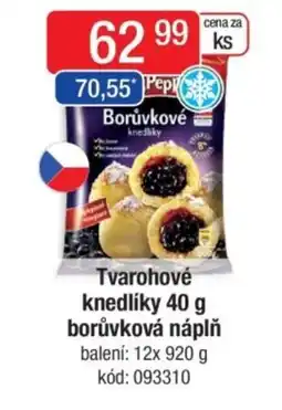 Qanto Tvarohové knedlíky borůvková náplň nabídka
