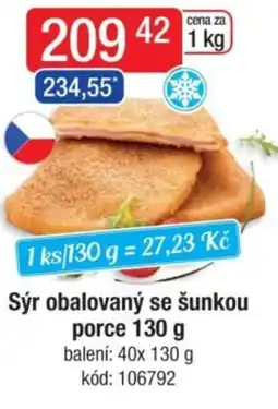 Qanto Sýr obalovaný se šunkou porce nabídka