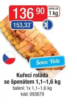 Qanto Kuřecí roláda se špenátem nabídka