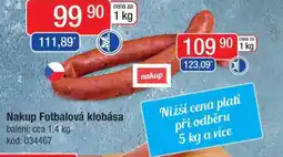 Qanto Nakup Fotbalová klobása nabídka