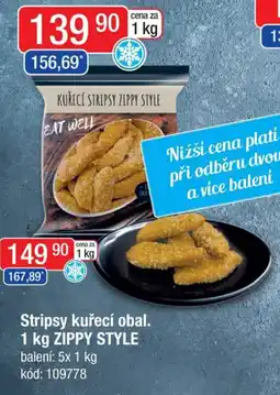 Qanto Stripsy kuřecí obal. ZIPPY STYLE nabídka