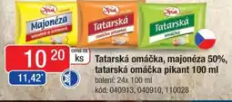 Qanto Tatarská omáčka, majonéza 50%, tatarská omáčka pikant nabídka