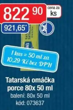 Qanto Tatarská omáčka porce nabídka