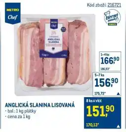 Makro Anglická slanina lisovaná nabídka