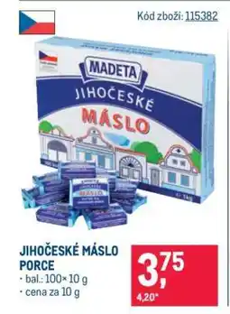 Makro JIHOČESKÉ MÁSLO PORCE nabídka