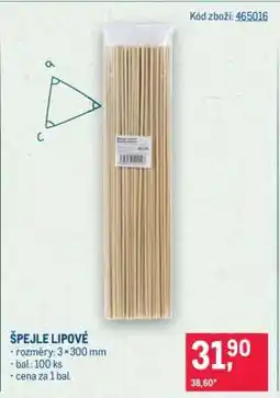 Makro Špejle lipové nabídka