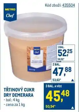 Makro Třtinový cukr Dry demerara nabídka