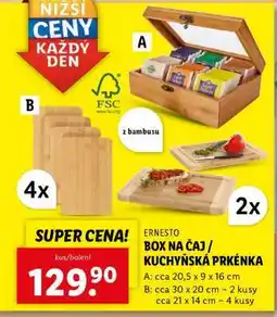 Lidl ERNESTO BOX NA ČAJ / KUCHYŇSKÁ PRKÉNKA nabídka