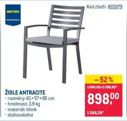 Makro ŽIDLE ANTRACITE nabídka