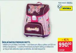 Makro ŠKOLNÍ BATOH PREMIUM MOTÝL nabídka