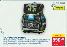 Makro ŠKOLNÍ BATOH PREMIUM DINO nabídka