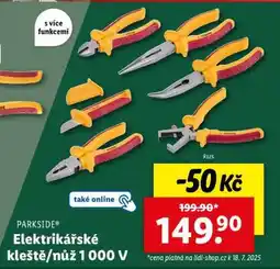 Lidl PARKSIDE Elektrikářské kleště/nůž 1000 V nabídka