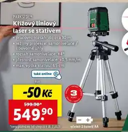 Lidl PARKSIDE KŘÍŽOVÝ LINIOVÝ LASER SE STATIVEM nabídka