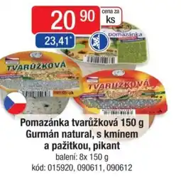Qanto Pomazánka tvarůžková Gurmán natural, s kmínem a pažitkou, pikant nabídka