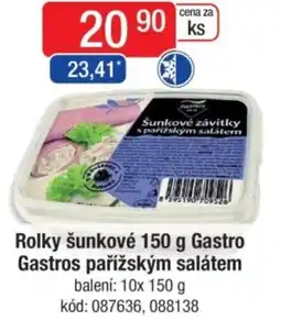 Qanto Rolky šunkové Gastro Gastros pařížským salátem nabídka