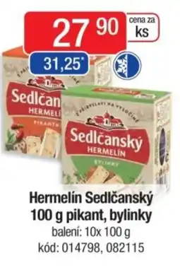 Qanto Hermelín Sedlčanský pikant, bylinky nabídka
