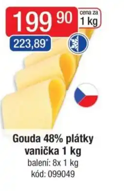 Qanto Gouda 48% plátky vanička nabídka