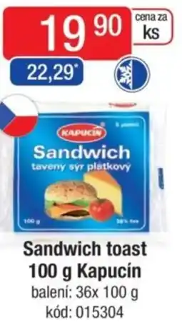 Qanto Sandwich toast Kapucín nabídka