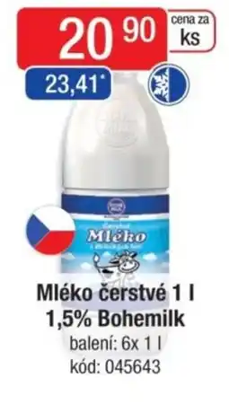 Qanto Mléko čerstvé 1,5% Bohemilk nabídka