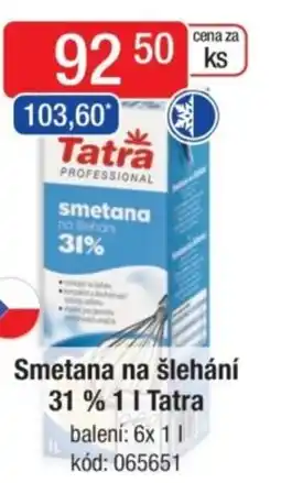 Qanto Smetana na šlehání 31 % Tatra nabídka