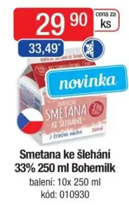 Qanto Smetana ke šlehání 33% Bohemilk nabídka
