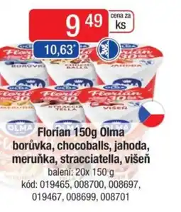 Qanto Florian Olma borůvka, chocoballs, jahoda, meruňka, stracciatella, višeň nabídka