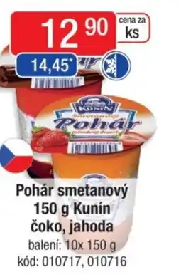Qanto Pohár smetanový Kunín čoko, jahoda nabídka