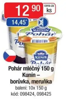Qanto Pohár mléčný Kunín - borůvka, meruňka nabídka