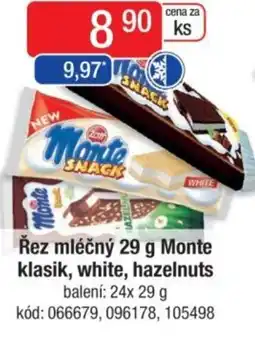 Qanto Řez mléčný Monte klasik, white, hazelnuts nabídka
