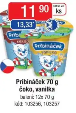Qanto Pribináček čoko, vanilka nabídka