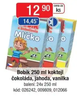 Qanto Bobík koktejl čokoláda, jahoda, vanilka nabídka