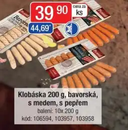 Qanto Klobáska bavorská, s medem, s pepřem nabídka