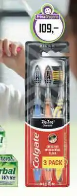 Prima Drogerie COLGATE kartáček Zig Zag Charcoal 3ks nabídka