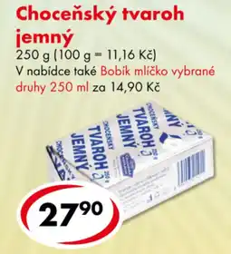CBA Choceňský tvaroh jemný nabídka