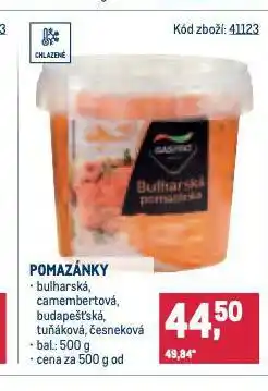 Makro Pomazánky nabídka