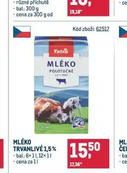 Makro Trvanlivé mléko 1,5% nabídka