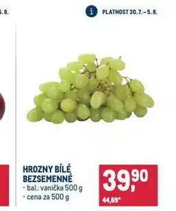 Makro Hrozny bílé bezsemenné nabídka