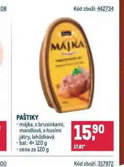 Makro Paštiky nabídka