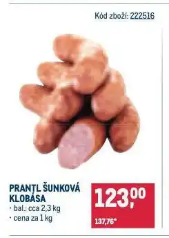 Makro Prantl šunková klobása nabídka