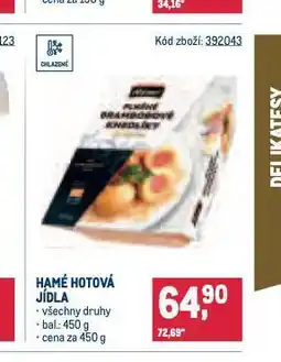 Makro Hamé hotová jídla nabídka