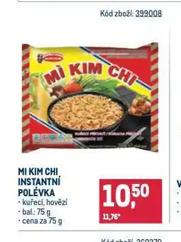 Makro Mi kim chi instantní nudlová polévka nabídka