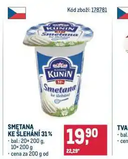 Makro Smetana ke šlehání 31% nabídka