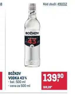 Makro Božkov vodka 43% nabídka