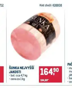 Makro Šunka nejvyšší jakosti nabídka