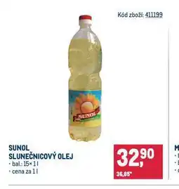 Makro Sunol slunečnicový olej nabídka