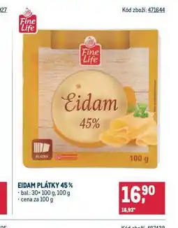 Makro Eidam plátky 45% nabídka