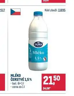Makro Čerstvé mléko 1,5% nabídka